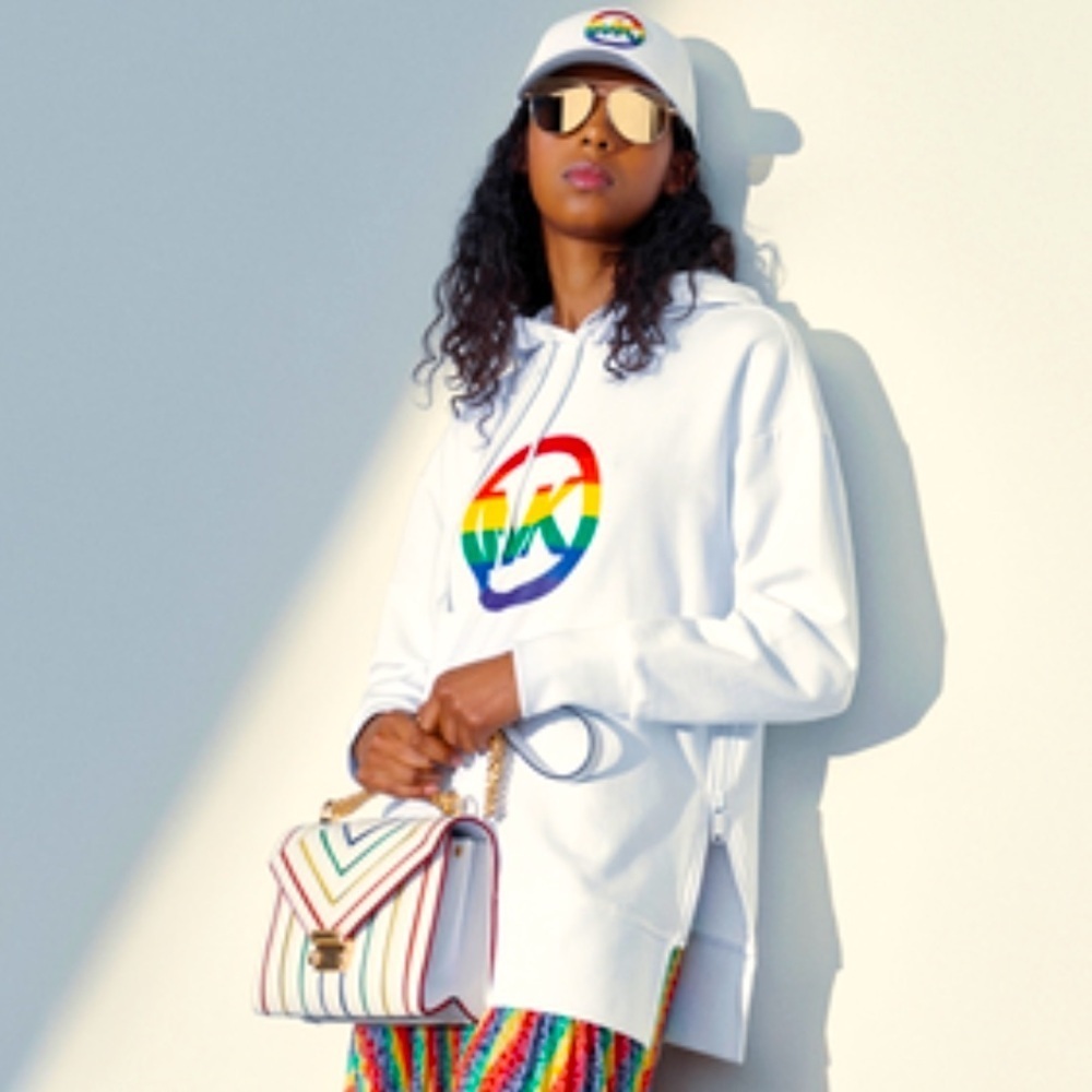 Michael Kors, rainbow logo hooded sweatshirt